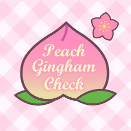 Ícone de Peach Gingham Check Tema